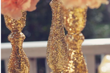 DIY These Gorgeous Glitter Candlesticks