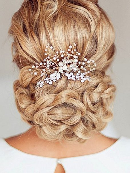 one gorgeous alternative to a traditional wedding veil is an updo with a hair comb