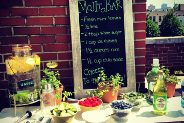 DIY Mojito Bar Wedding Reception