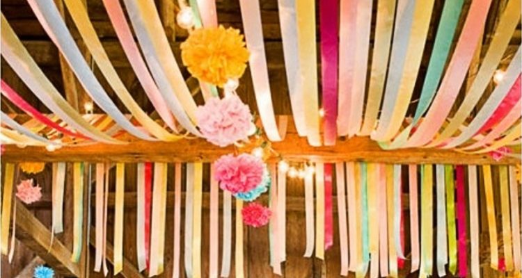 Want to beautiful your wedding on a budget? Check out our ideas for using flagging tape! weddingfor1000.com