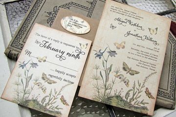 Find lovely vintage wedding stationery and other ideas - weddingfor1000.com