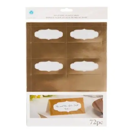 gold foil placecards