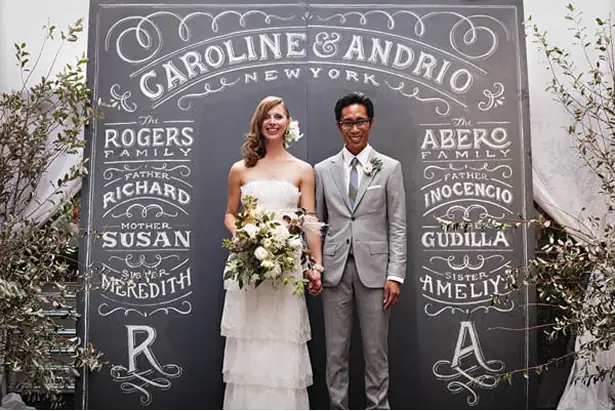 personalized chalkboard ceremony backdrop ideas weddingfor1000.com