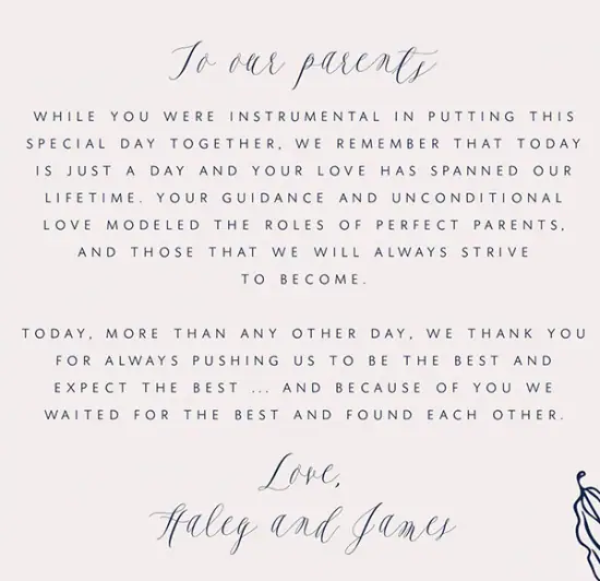 Write a Thank You to Your Parents