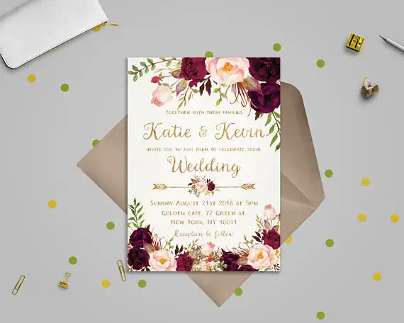 Wedding invitations that lie flat will cost less to mail!